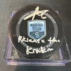 Seattle Kraken Hockey Puck Autographed & Inscribed By Adam Larsson Raffle Tickets