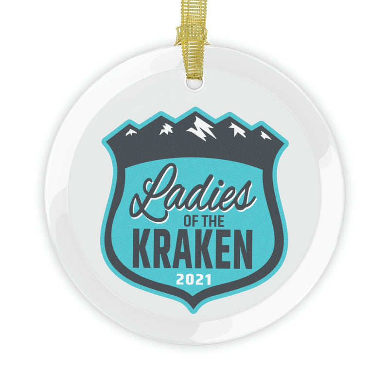 Home Decor Ladies Of The Kraken Glass Ornament, Original Design