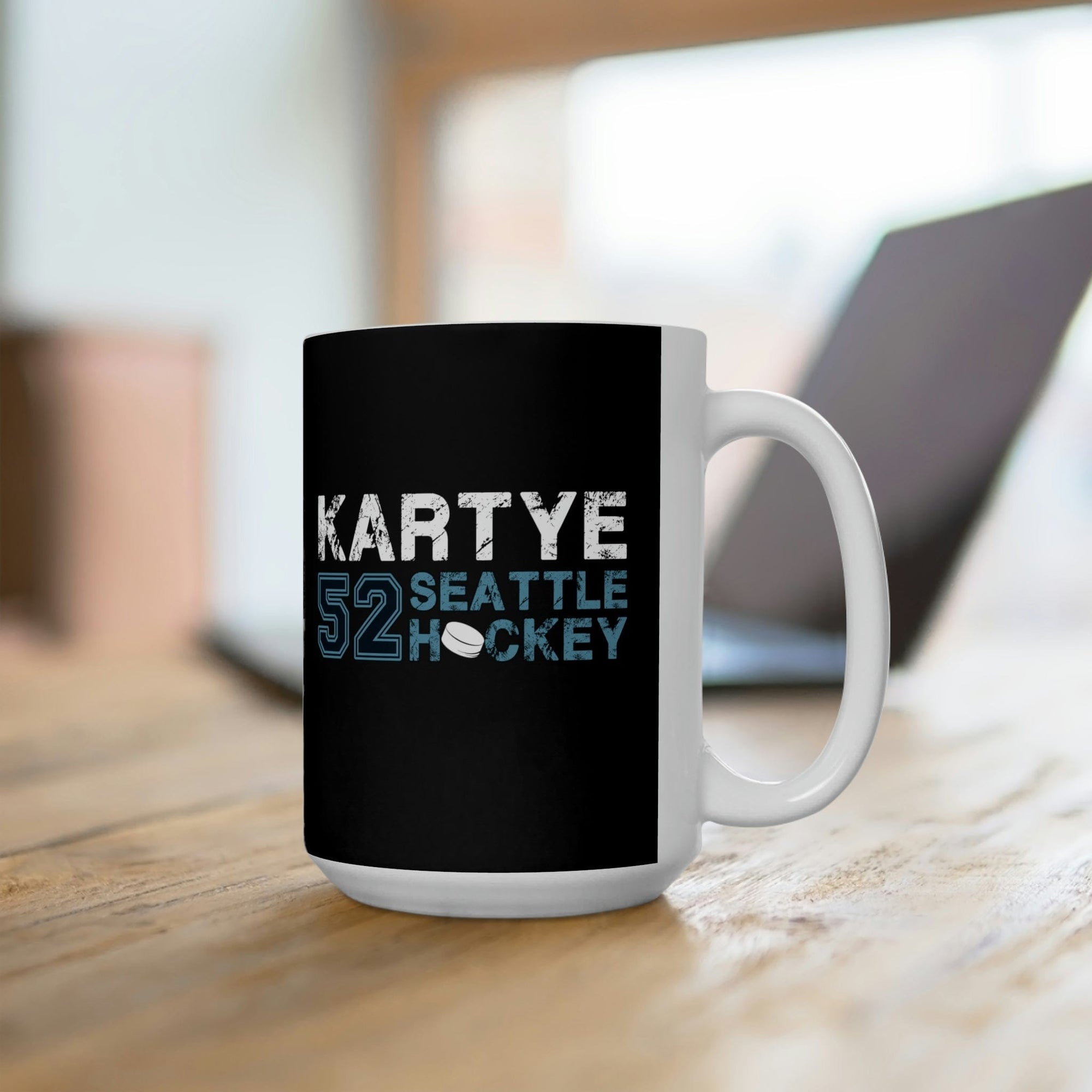Mug Kartye 52 Seattle Hockey Ceramic Coffee Mug In Black, 15oz