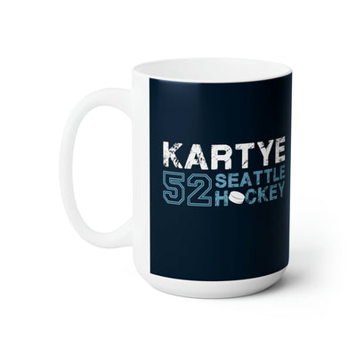 Mug Kartye 52 Seattle Hockey Ceramic Coffee Mug In Deep Sea Blue, 15oz