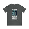 T-Shirt Bellemare 41 Seattle Hockey Black Vertical Design Unisex T-Shirt