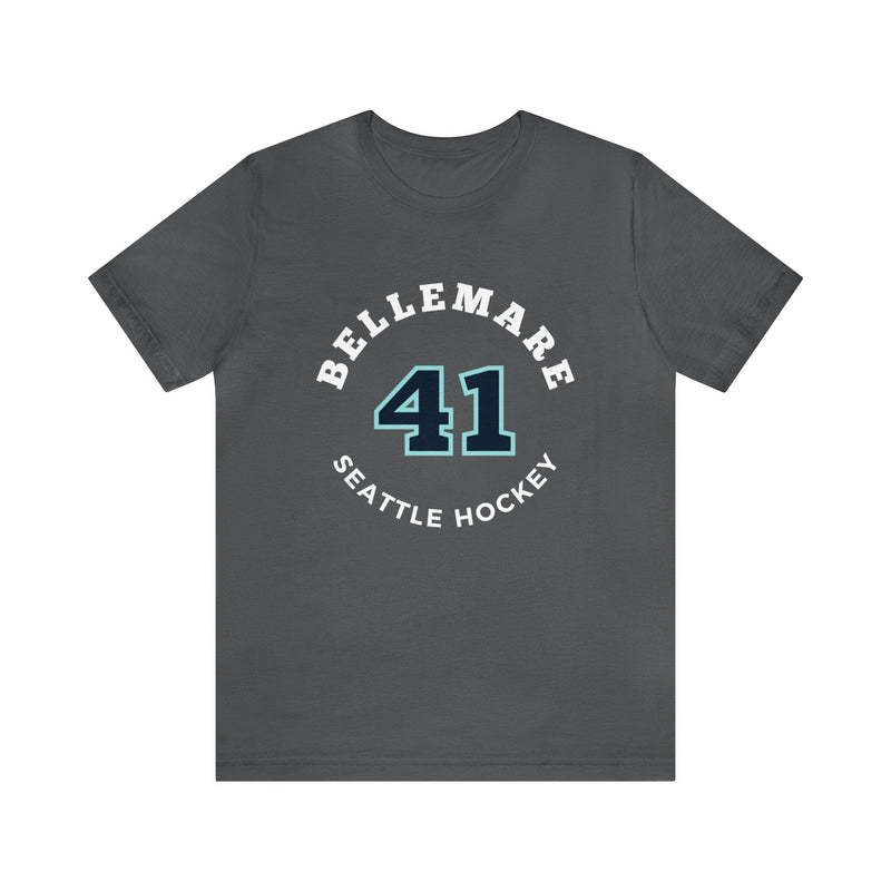 T-Shirt Bellemare 41 Seattle Hockey Number Arch Design Unisex T-Shirt