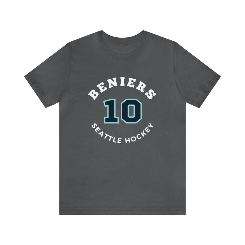 T-Shirt Beniers 10 Seattle Hockey Number Arch Design Unisex T-Shirt