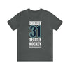 T-Shirt Grubauer 31 Seattle Hockey Black Vertical Design Unisex T-Shirt