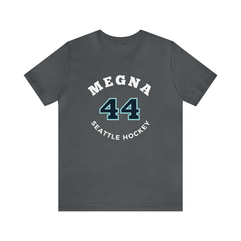T-Shirt Megna 44 Seattle Hockey Number Arch Design Unisex T-Shirt