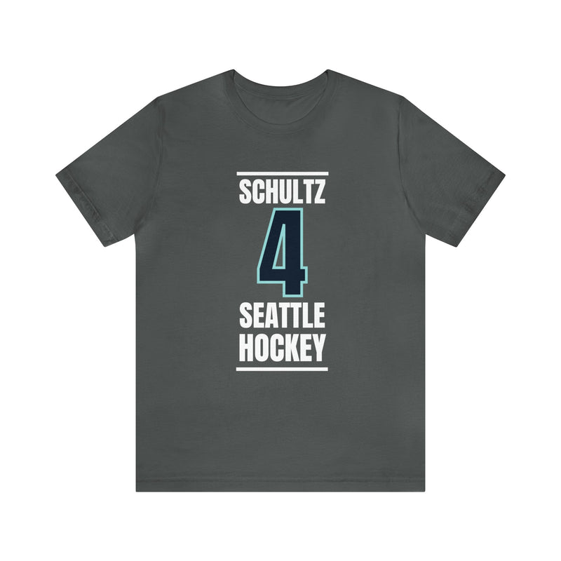 T-Shirt Schultz 4 Seattle Hockey Black Vertical Design Unisex T-Shirt