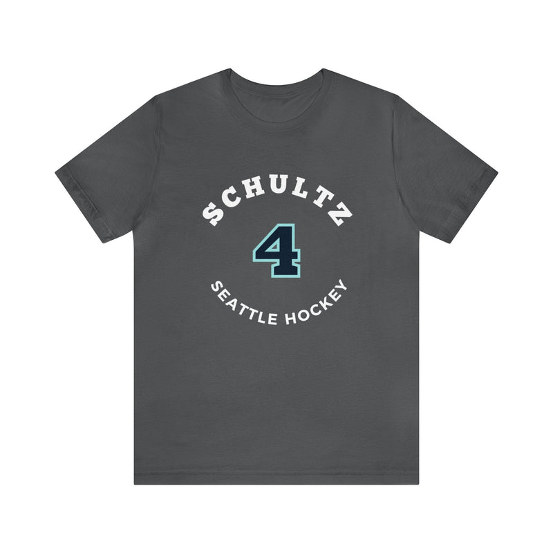 T-Shirt Schultz 4 Seattle Hockey Number Arch Design Unisex T-Shirt