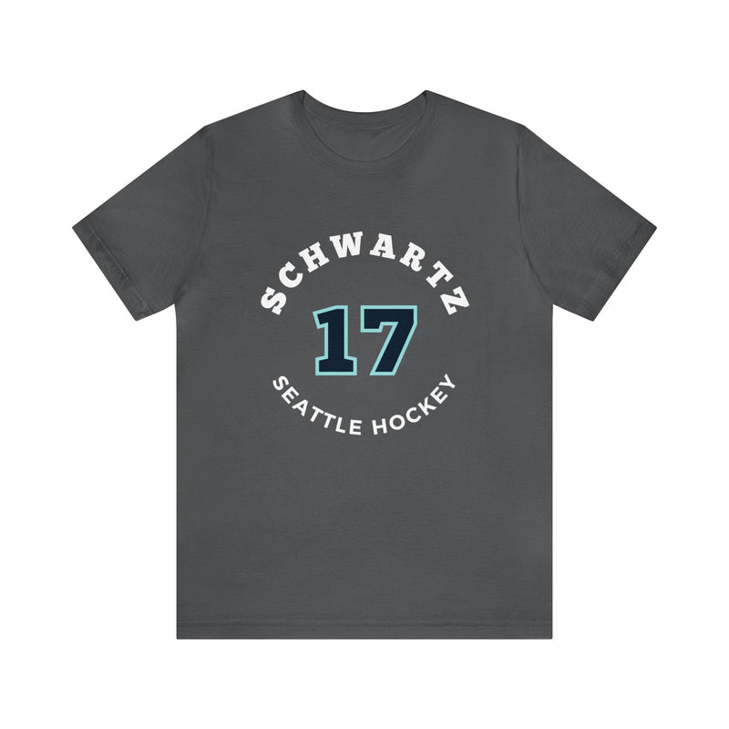 T-Shirt Schwartz 17 Seattle Hockey Number Arch Design Unisex T-Shirt