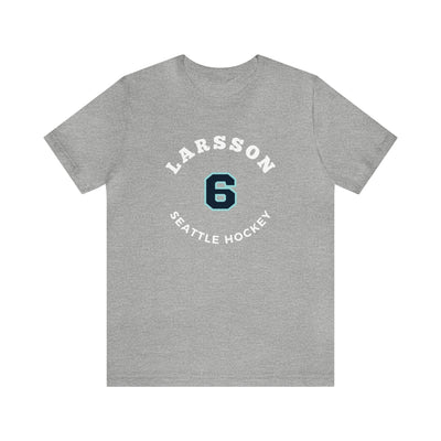 T-Shirt Larsson 6 Seattle Hockey Number Arch Design Unisex T-Shirt