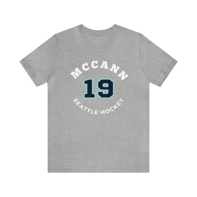 T-Shirt McCann 19 Seattle Hockey Number Arch Design Unisex T-Shirt