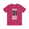 T-Shirt Grubauer 31 Seattle Hockey Black Vertical Design Unisex T-Shirt