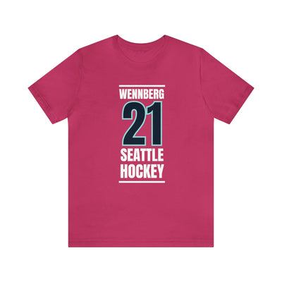 T-Shirt Wennberg 21 Seattle Hockey Black Vertical Design Unisex T-Shirt