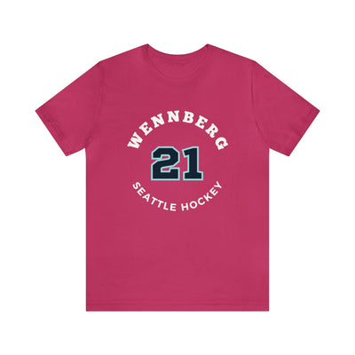 T-Shirt Wennberg 21 Seattle Hockey Number Arch Design Unisex T-Shirt