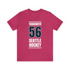 T-Shirt Yamamoto 56 Seattle Hockey Black Vertical Design Unisex T-Shirt