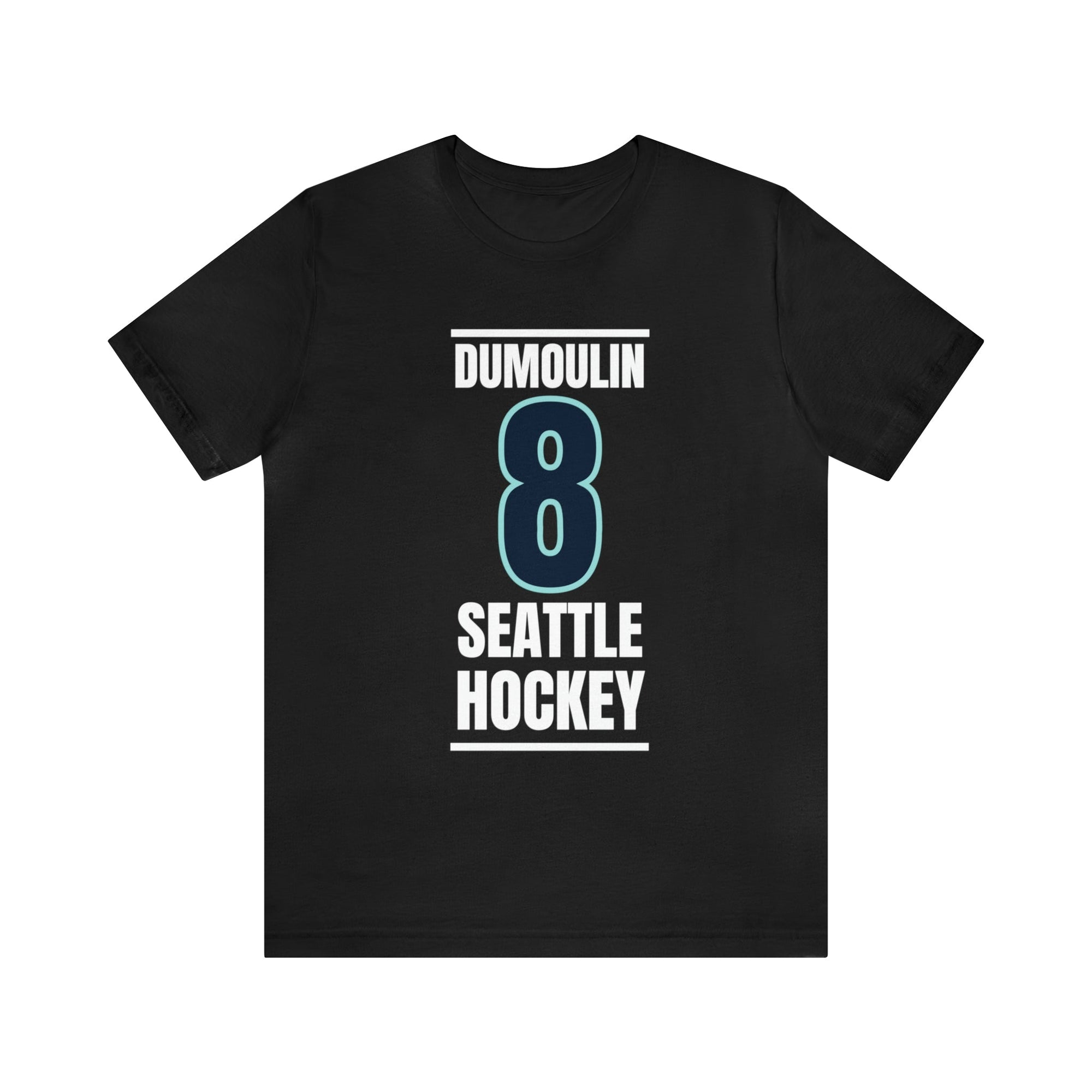 T-Shirt Dumoulin 8 Seattle Hockey Black Vertical Design Unisex T-Shirt