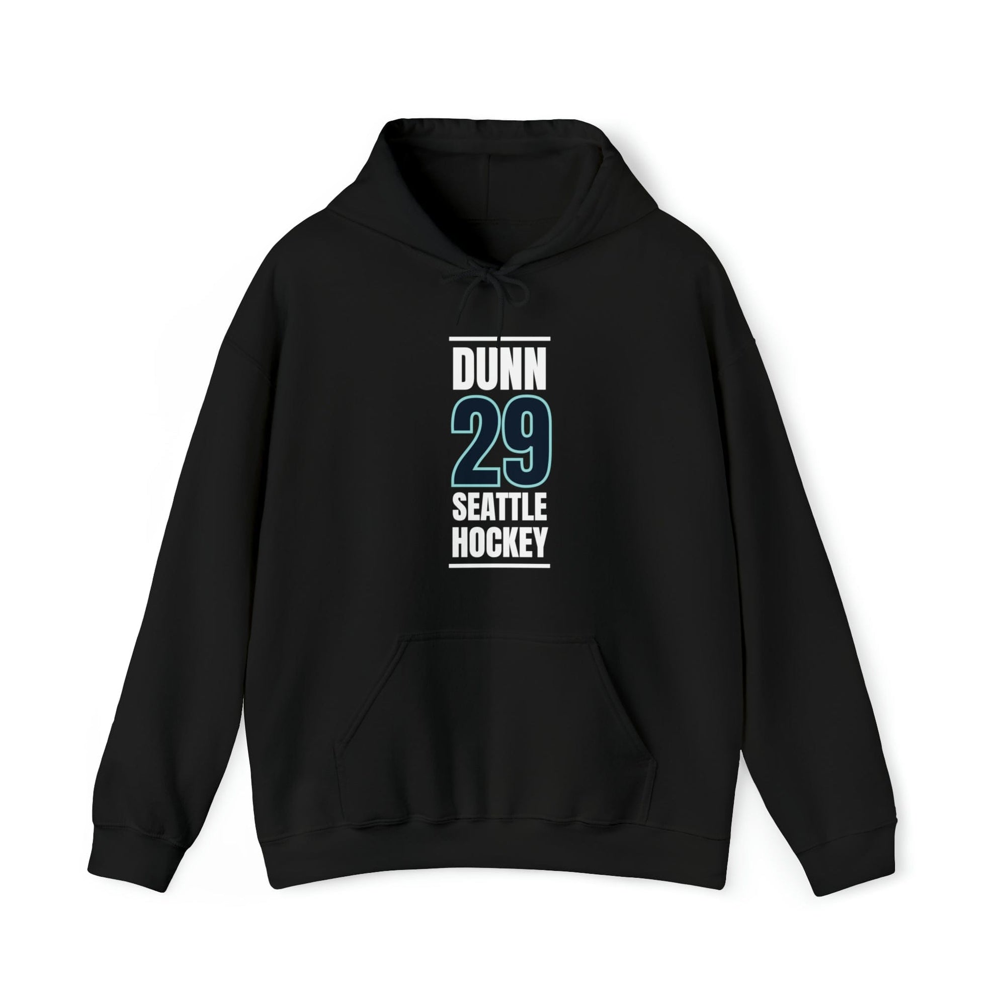 Hoodie Dunn 29 Seattle Hockey Black Vertical Design Unisex Hooded Sweatshirt