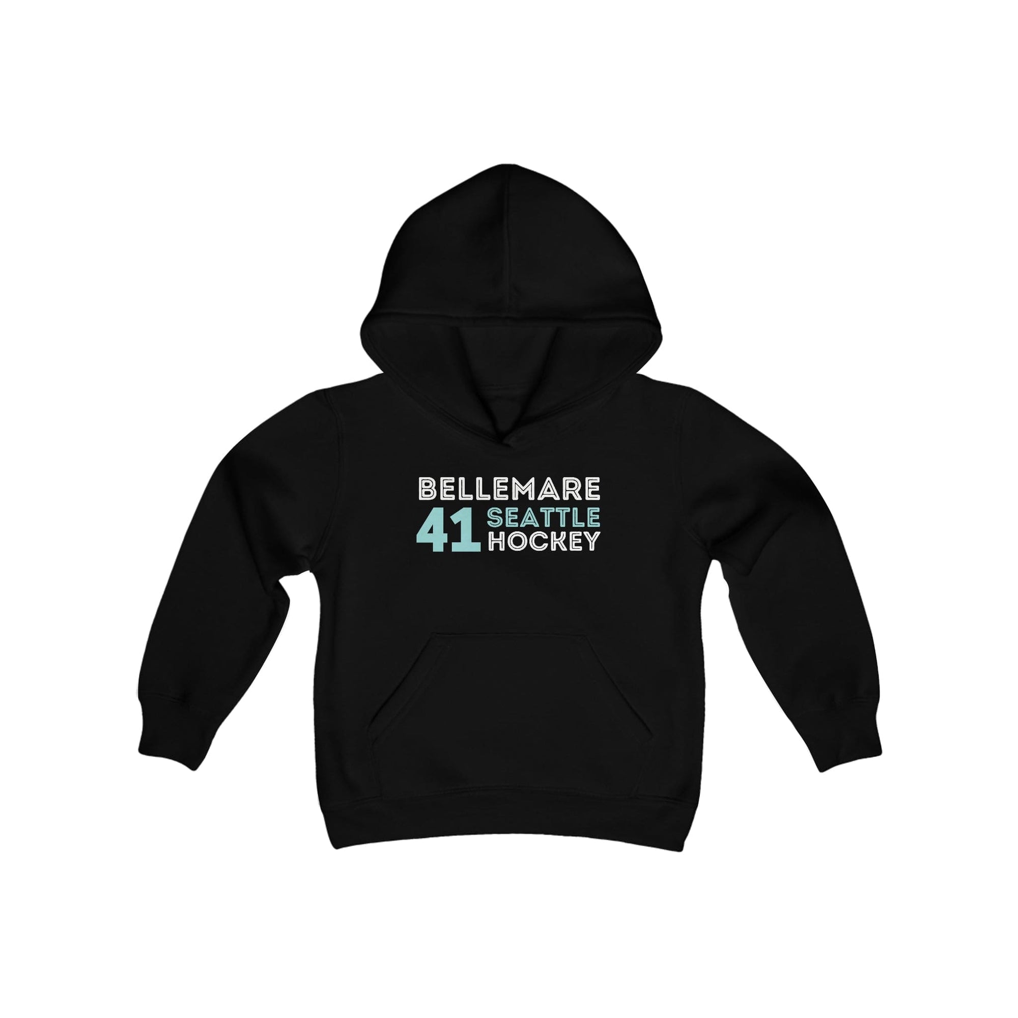Kids clothes Bellemare 41 Seattle Hockey Grafitti Wall Design Youth Hooded Sweatshirt