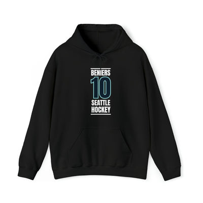 Hoodie Beniers 10 Seattle Hockey Black Vertical Design Unisex Hooded Sweatshirt