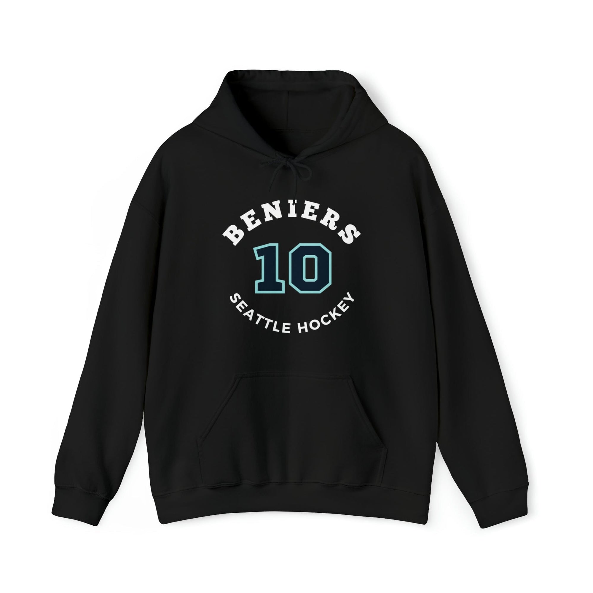 Hoodie Beniers 10 Seattle Hockey Number Arch Design Unisex Hooded Sweatshirt