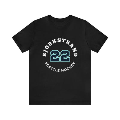 T-Shirt Bjorkstrand 22 Seattle Hockey Number Arch Design Unisex T-Shirt