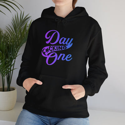 Hoodie "Day F*cking One" Retro Design Gradient Colors Unisex Hoodie