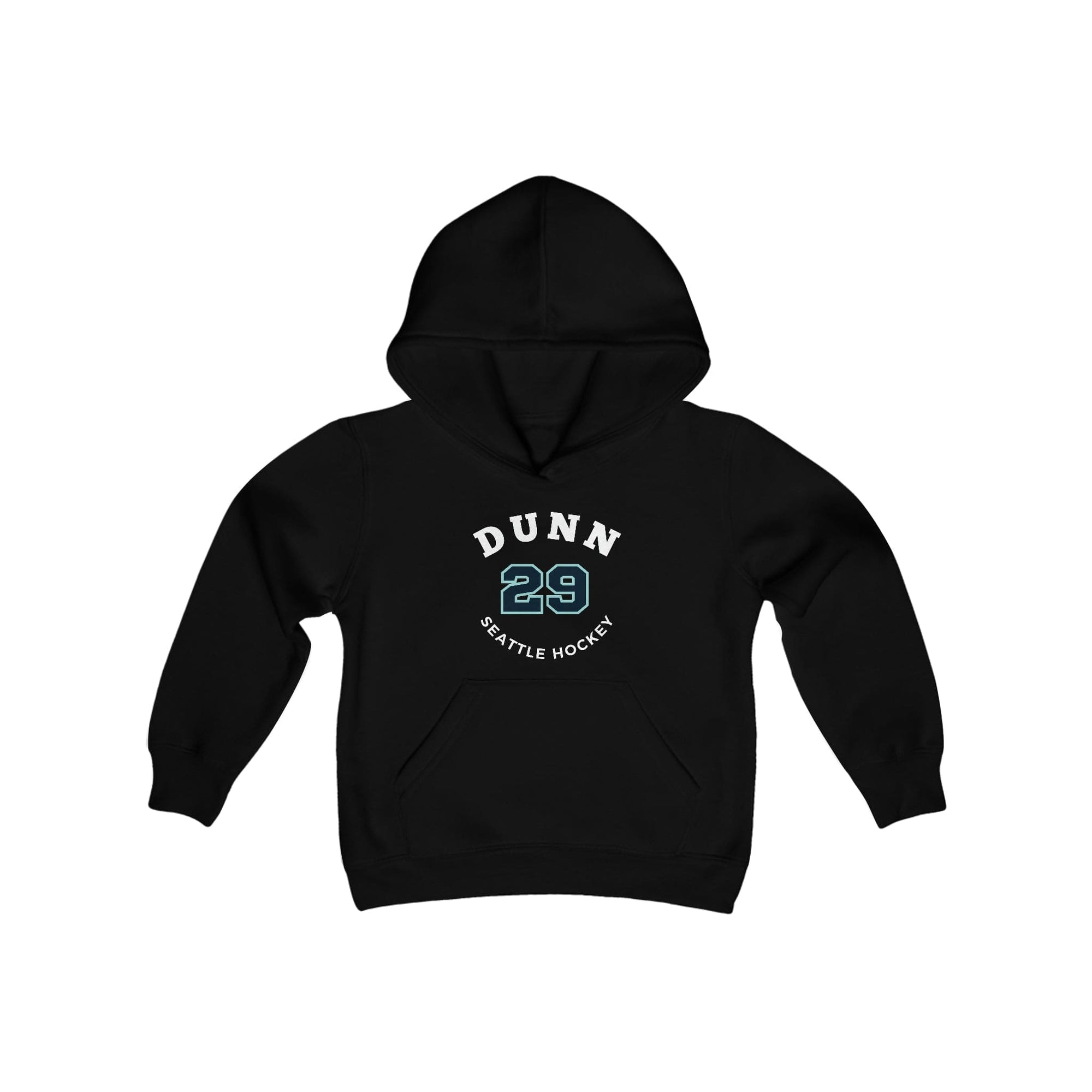 Kids clothes Dunn 29 Seattle Hockey Number Arch Design Youth Hooded Sweatshirt