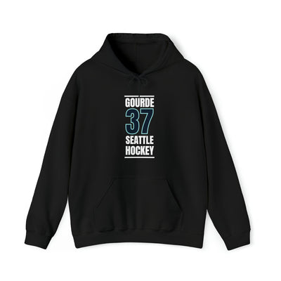 Hoodie Gourde 37 Seattle Hockey Black Vertical Design Unisex Hooded Sweatshirt