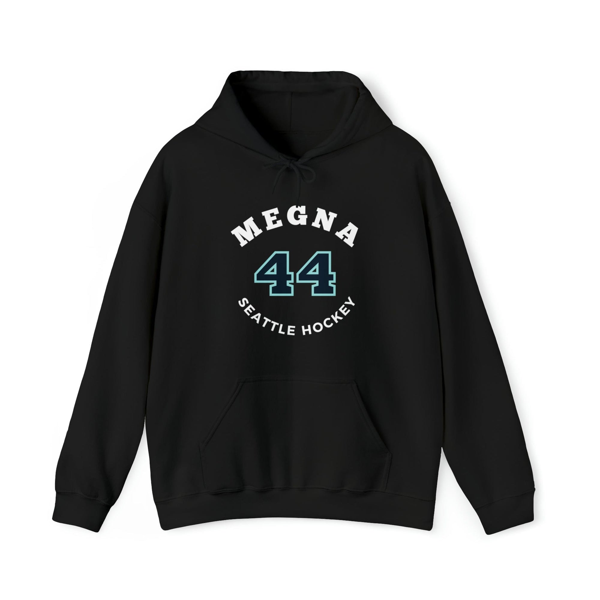 Hoodie Megna 44 Seattle Hockey Number Arch Design Unisex Hooded Sweatshirt