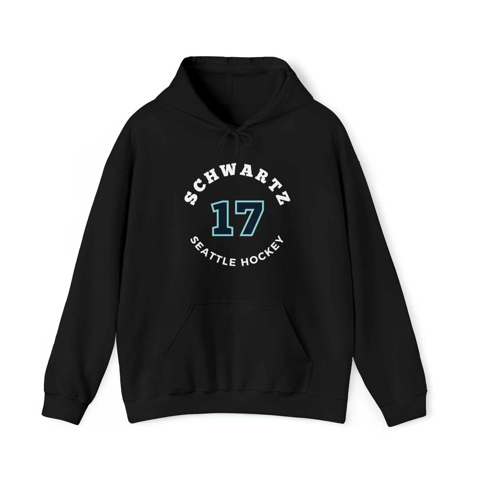 Hoodie Schwartz 17 Seattle Hockey Number Arch Design Unisex Hooded Sweatshirt