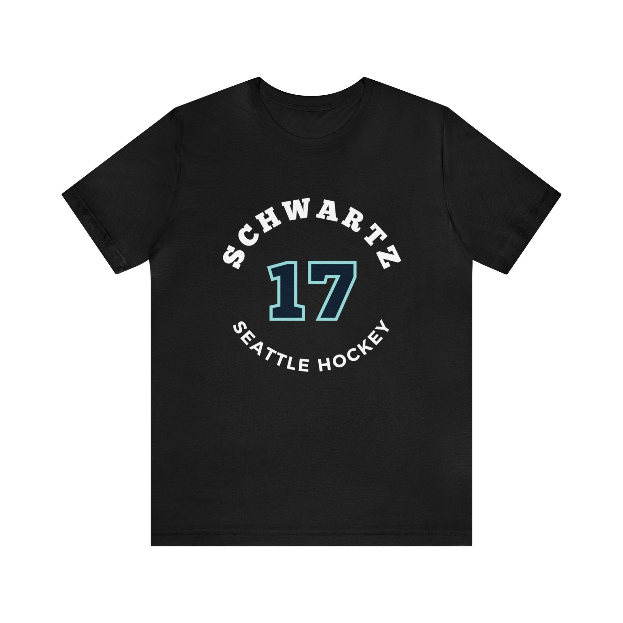 T-Shirt Schwartz 17 Seattle Hockey Number Arch Design Unisex T-Shirt