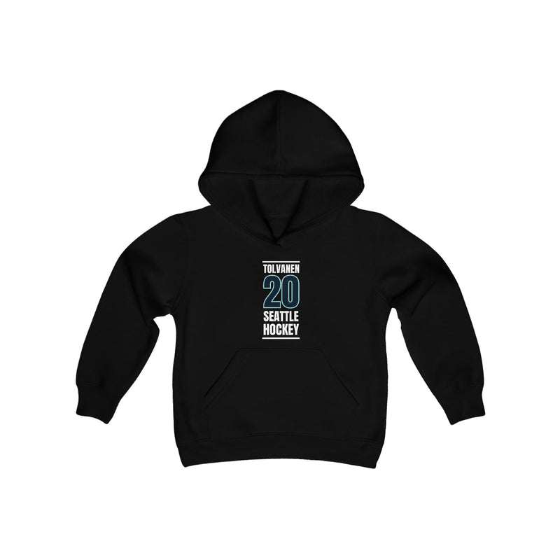 Kids clothes Tolvanen 20 Seattle Hockey Black Vertical Design Youth Hooded Sweatshirt