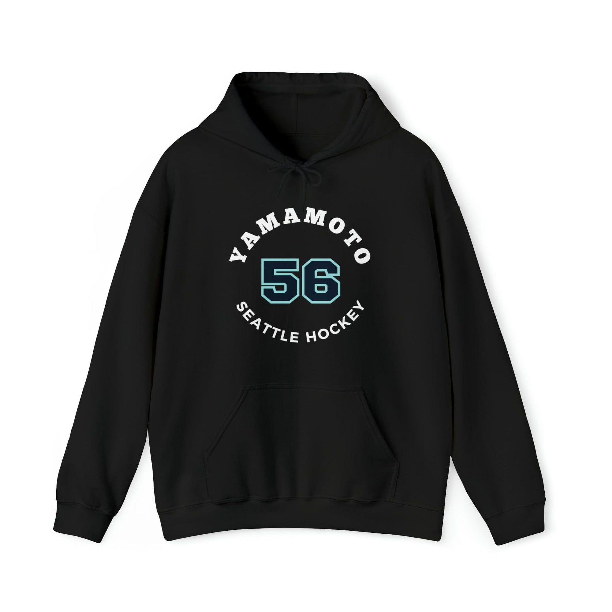 Hoodie Yamamoto 56 Seattle Hockey Number Arch Design Unisex Hooded Sweatshirt