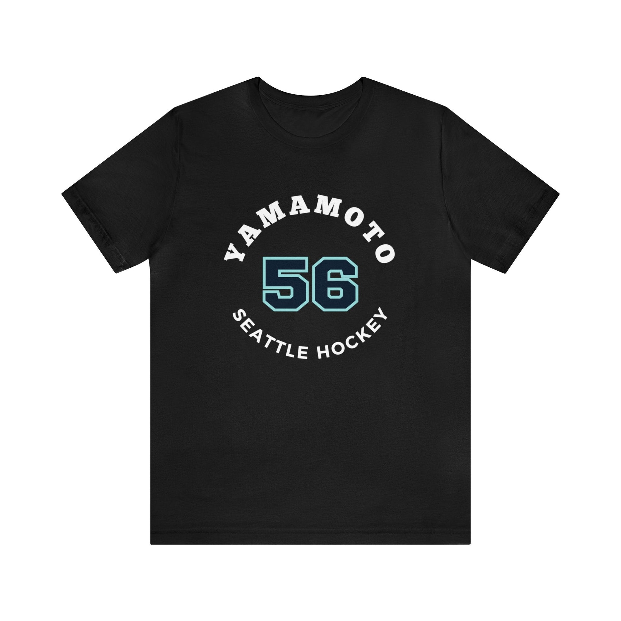 T-Shirt Yamamoto 56 Seattle Hockey Number Arch Design Unisex T-Shirt