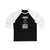 Long-sleeve Larsson 6 Seattle Hockey Black Vertical Design Unisex Tri-Blend 3/4 Sleeve Raglan Baseball Shirt