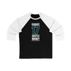 Long-sleeve Schwartz 17 Seattle Hockey Black Vertical Design Unisex Tri-Blend 3/4 Sleeve Raglan Baseball Shirt