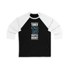 Long-sleeve Tanev 13 Seattle Hockey Black Vertical Design Unisex Tri-Blend 3/4 Sleeve Raglan Baseball Shirt