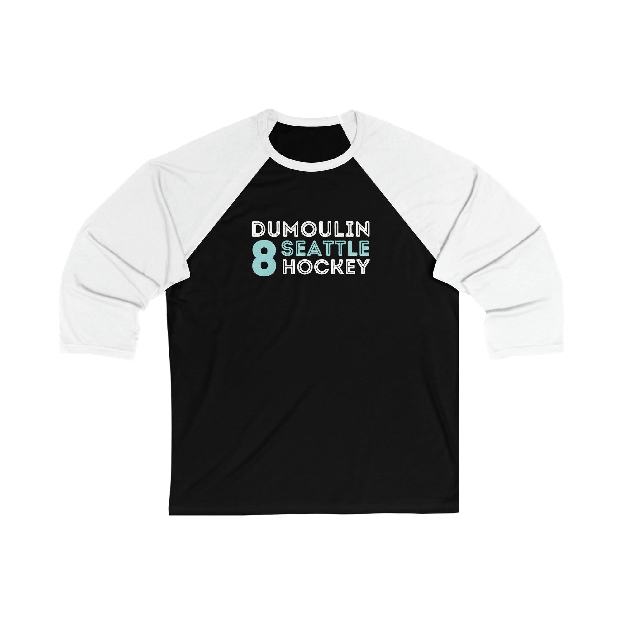 Long-sleeve Dumoulin 8 Seattle Hockey Grafitti Wall Design Unisex Tri-Blend 3/4 Sleeve Raglan Baseball Shirt