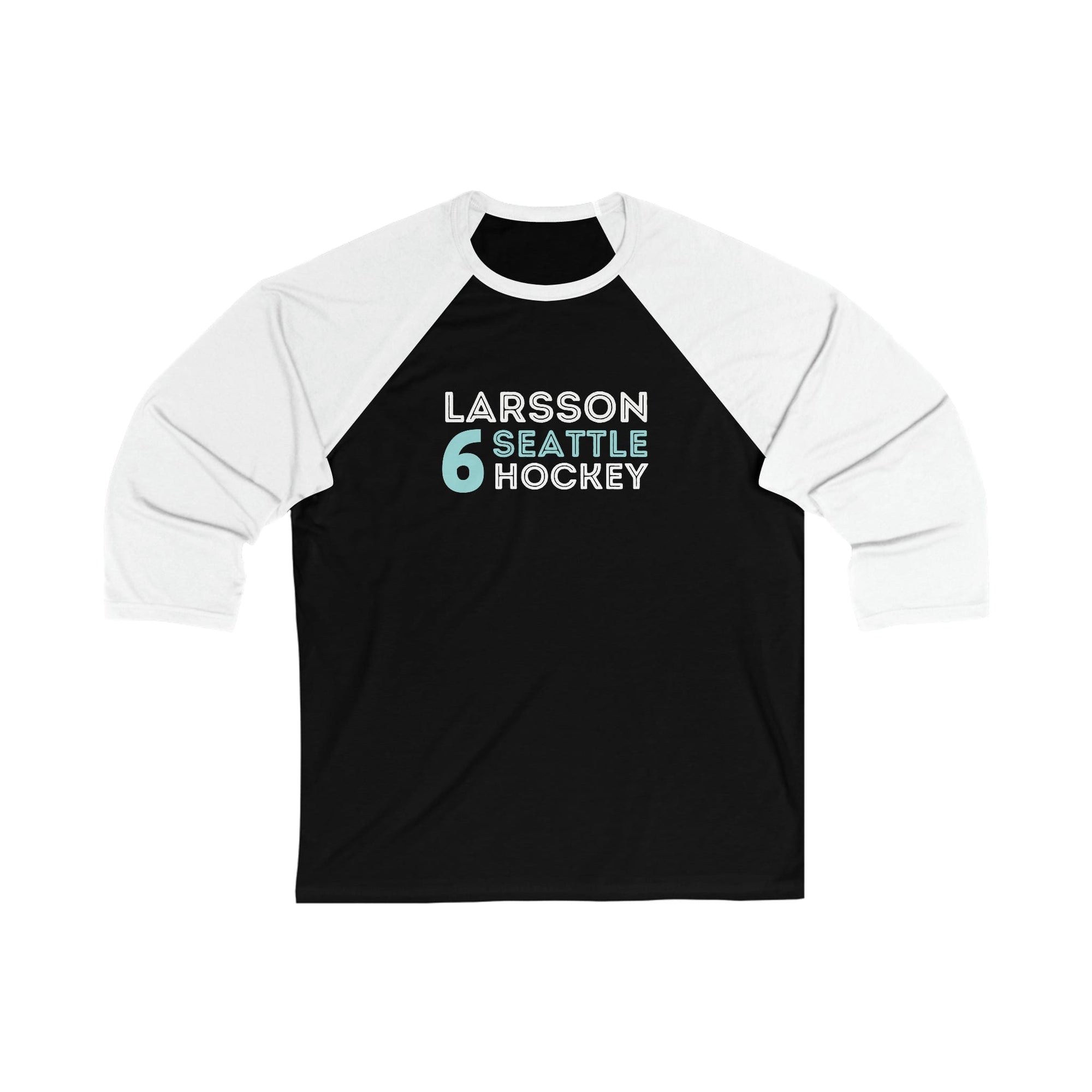 Long-sleeve Larsson 6 Seattle Hockey Grafitti Wall Design Unisex Tri-Blend 3/4 Sleeve Raglan Baseball Shirt