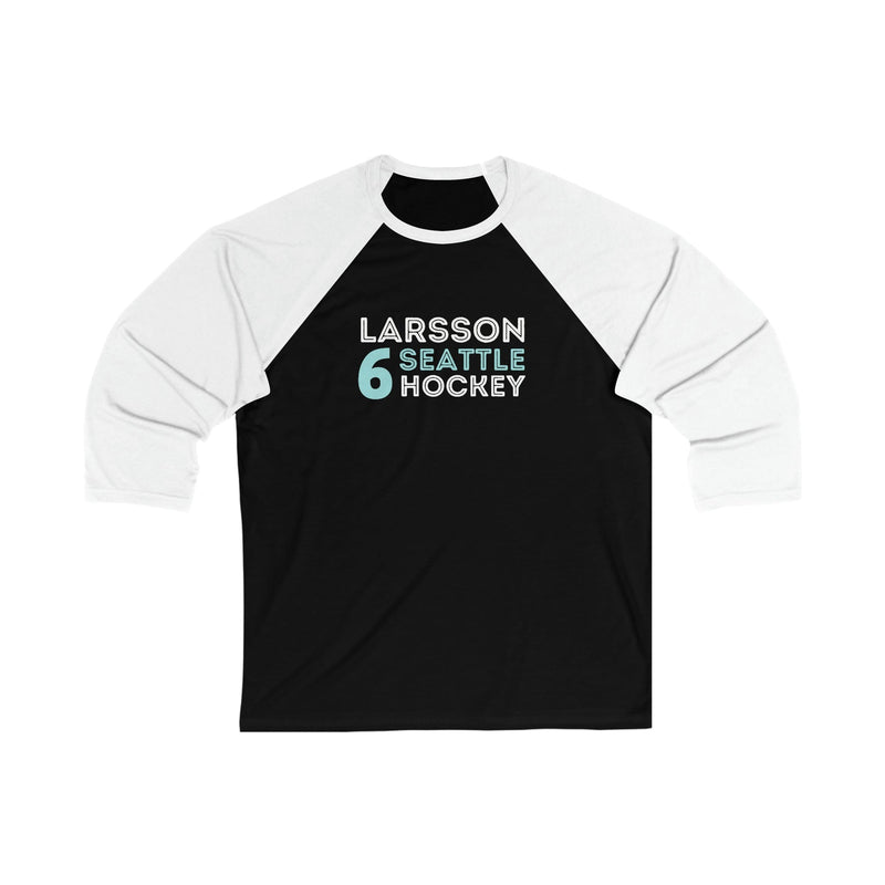 Long-sleeve Larsson 6 Seattle Hockey Grafitti Wall Design Unisex Tri-Blend 3/4 Sleeve Raglan Baseball Shirt