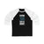 Long-sleeve Oleksiak 24 Seattle Hockey Black Vertical Design Unisex Tri-Blend 3/4 Sleeve Raglan Baseball Shirt