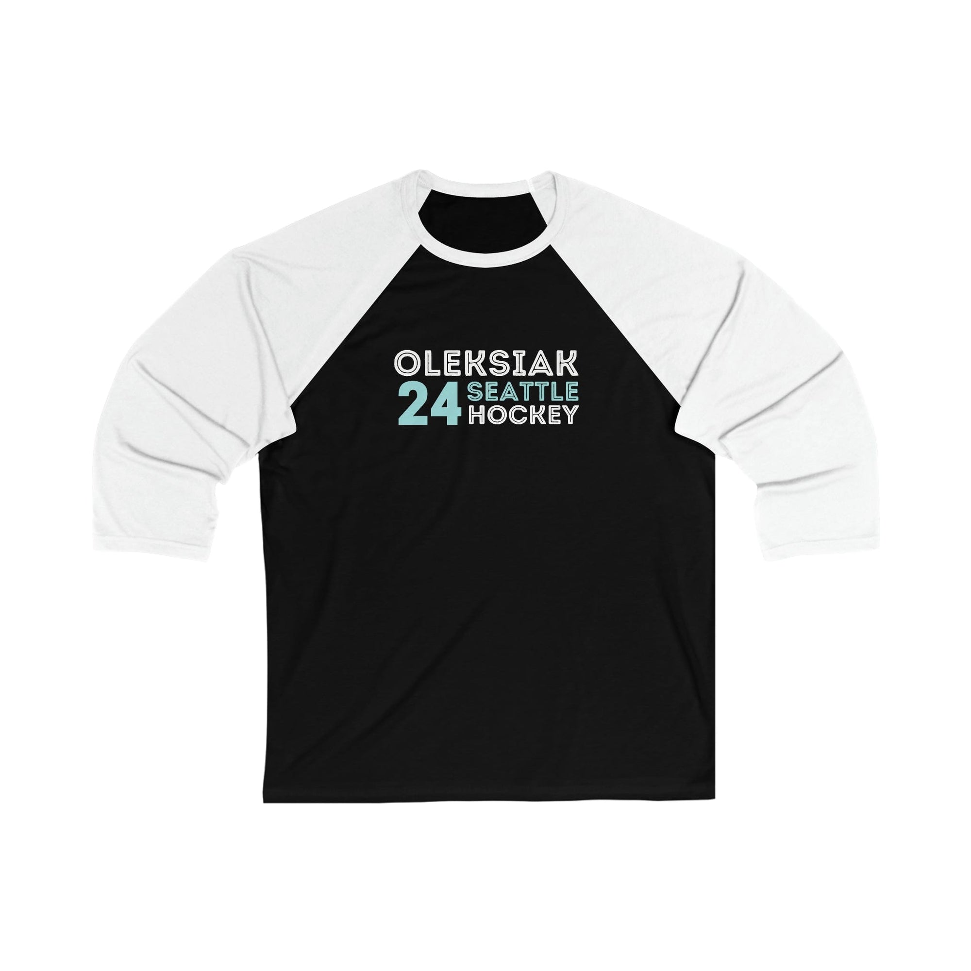 Long-sleeve Oleksiak 24 Seattle Hockey Grafitti Wall Design Unisex Tri-Blend 3/4 Sleeve Raglan Baseball Shirt