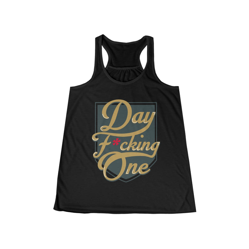 Tank Top "Day F*cking One" William Karlsson Vegas Golden Knights Women's Flowy Racerback Tank Top (FRONT DESIGN ONLY)