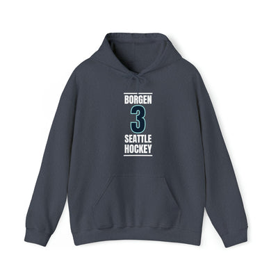 Hoodie Borgen 3 Seattle Hockey Black Vertical Design Unisex Hooded Sweatshirt