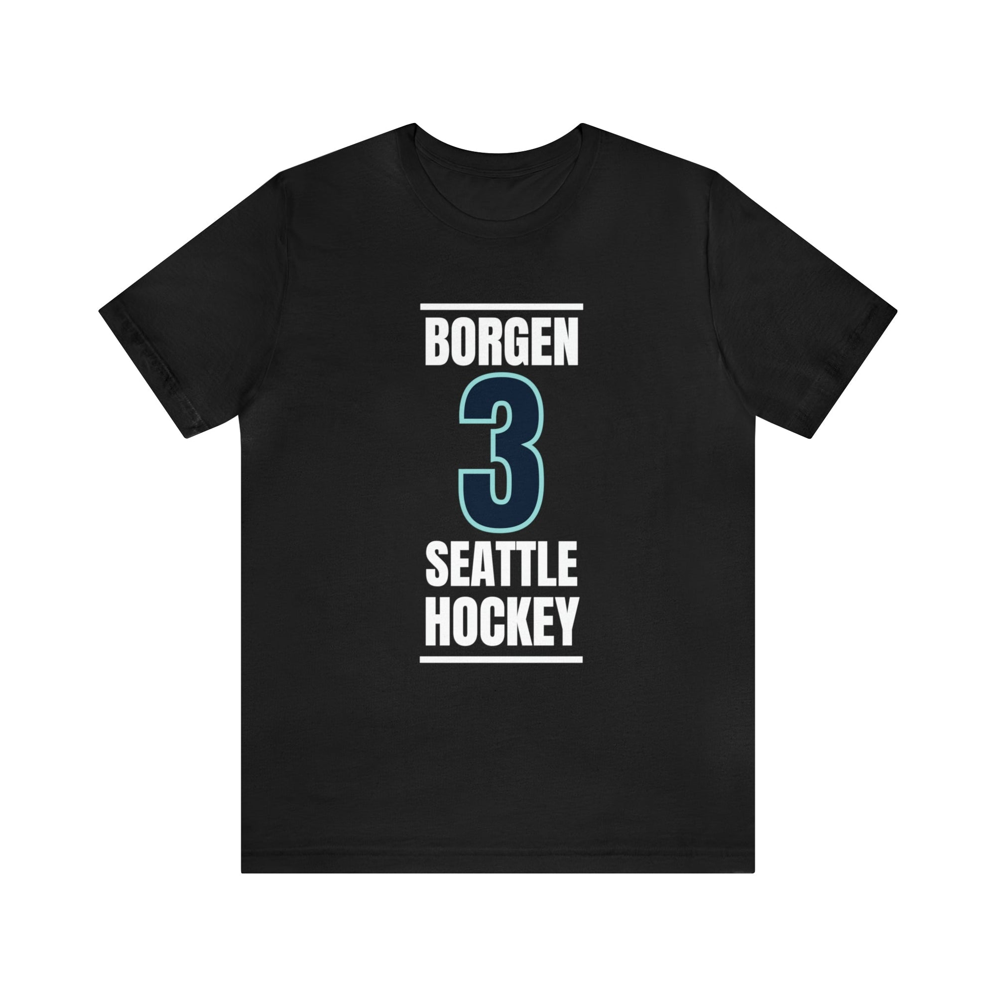 T-Shirt Borgen 3 Seattle Hockey Black Vertical Design Unisex T-Shirt
