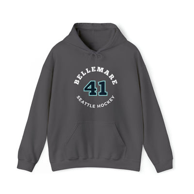 Hoodie Bellemare 41 Seattle Hockey Number Arch Design Unisex Hooded Sweatshirt