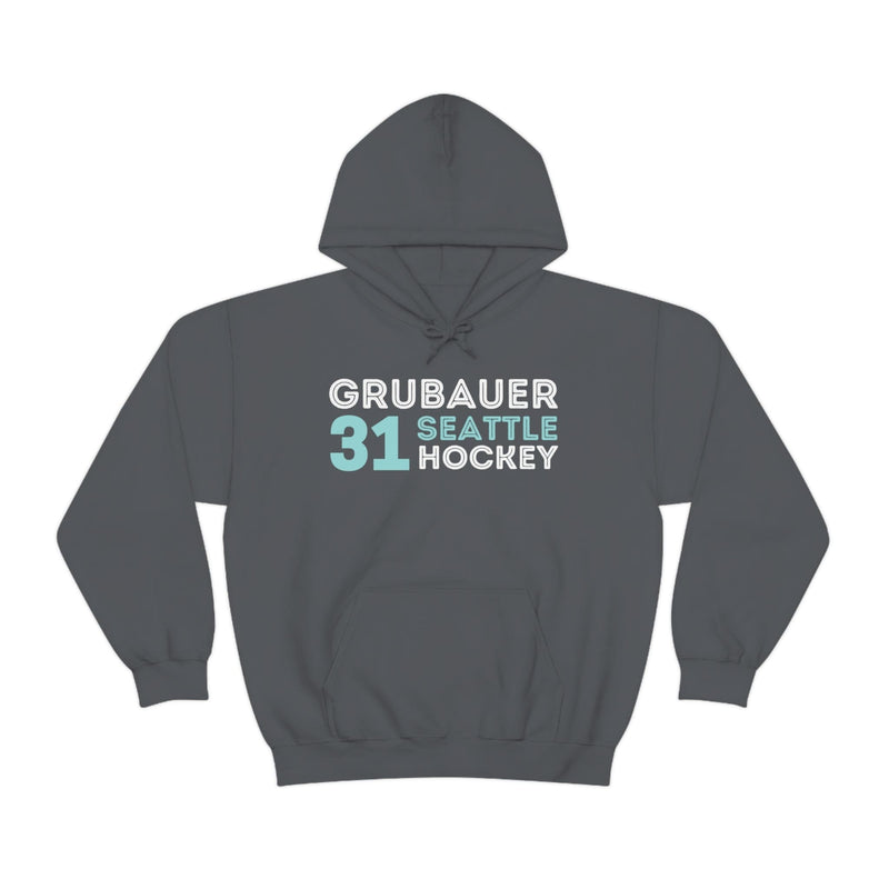 Hoodie Grubauer 31 Seattle Hockey Grafitti Wall Design Unisex Hooded Sweatshirt