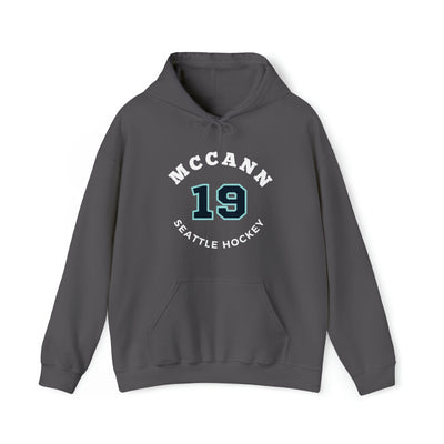 Hoodie McCann 19 Seattle Hockey Number Arch Design Unisex Hooded Sweatshirt