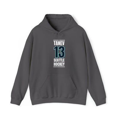 Hoodie Tanev 13 Seattle Hockey Black Vertical Design Unisex Hooded Sweatshirt