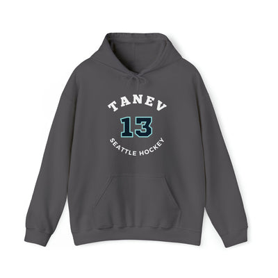 Hoodie Tanev 13 Seattle Hockey Number Arch Design Unisex Hooded Sweatshirt