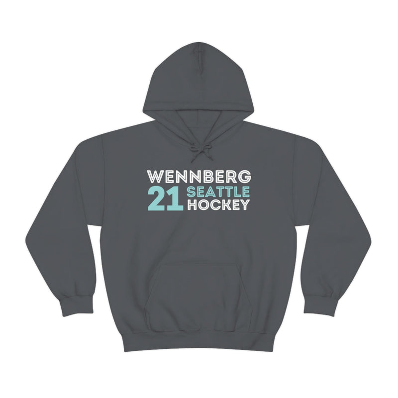 Hoodie Wennberg 21 Seattle Hockey Grafitti Wall Design Unisex Hooded Sweatshirt